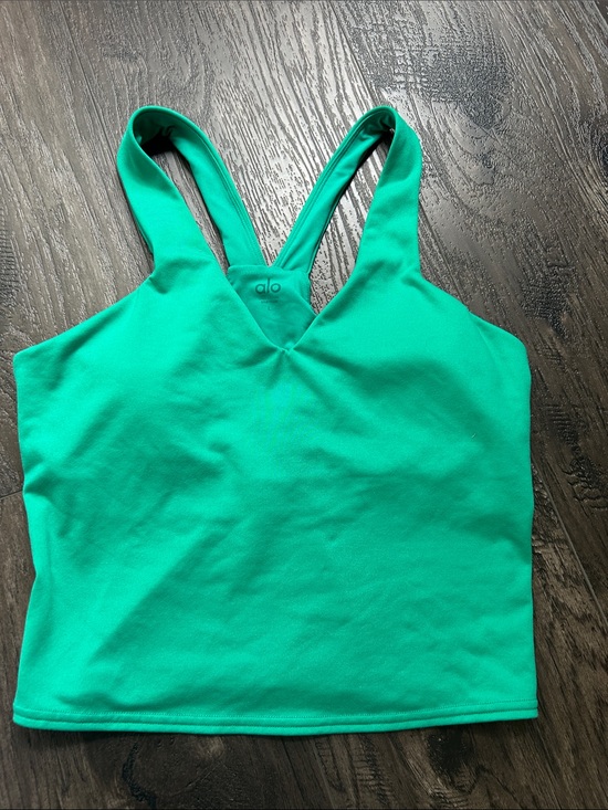 ALO Yoga Tops - ALO Yoga Bright Green V-Neck Racerback Tank